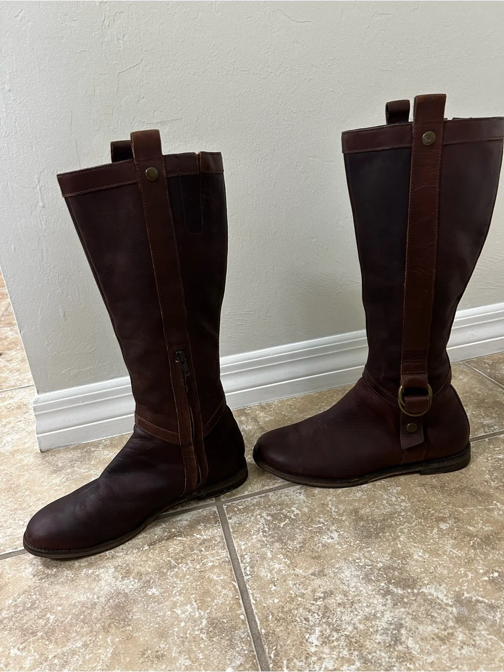 Cole Haan Tall Brown Leather Riding Boots